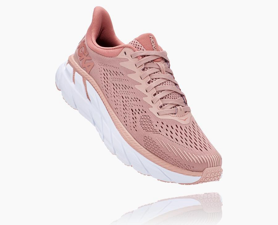 Hoka One One Koşu Ayakkabısı Kadın Pembe - Clifton 7 - PV7291603